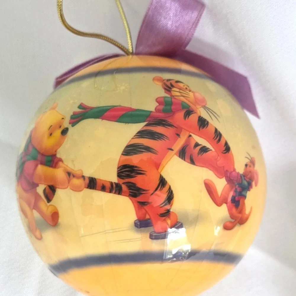 Vintage Disney Winnie the Pooh 7 Friends Christmas Paper Ornaments Set of 2